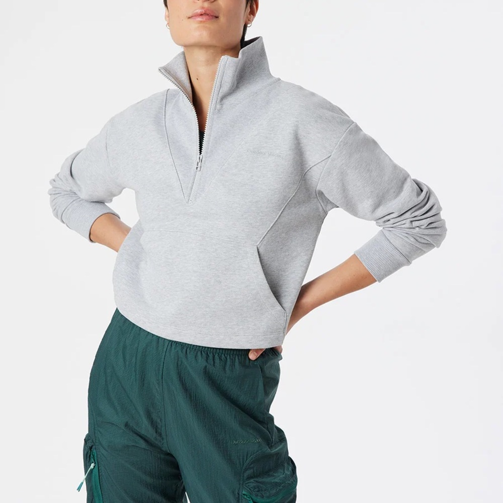 Outdoor Voices Women’s Grey Lightweight 3/4 Zip-Up